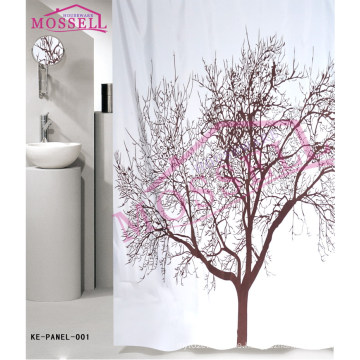 100% polyester printed waterproof shower curtain